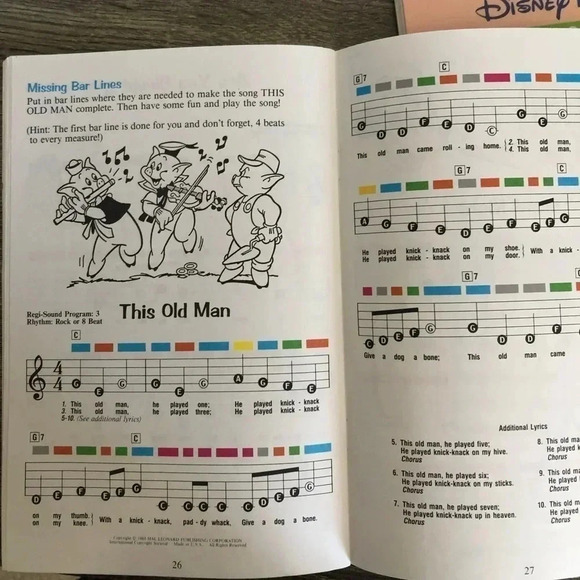 Vintage Disney Keyboard  Books - Picture 4 of 11